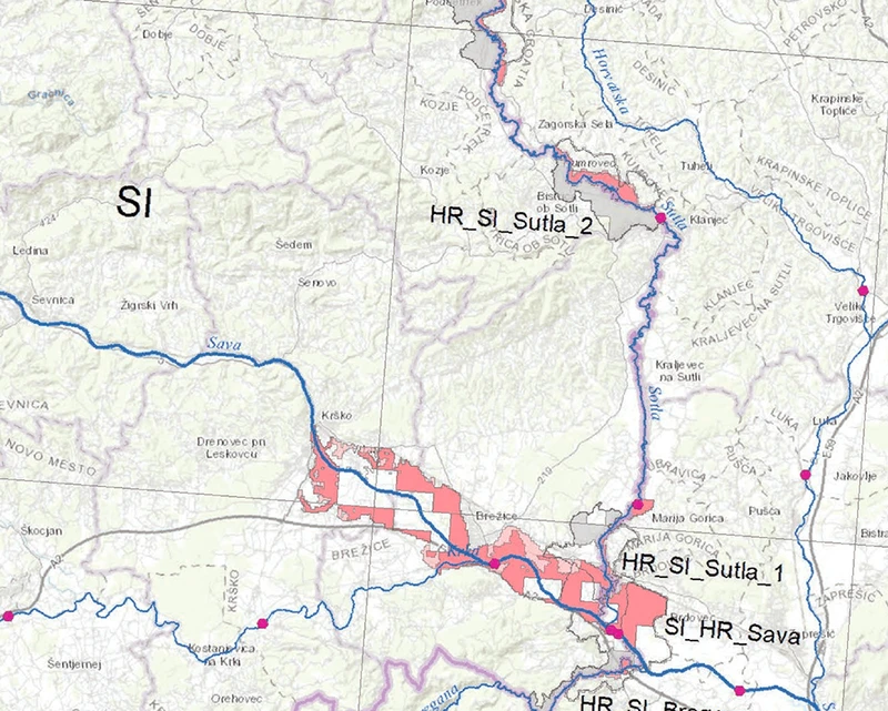 Traditional flood risk map
